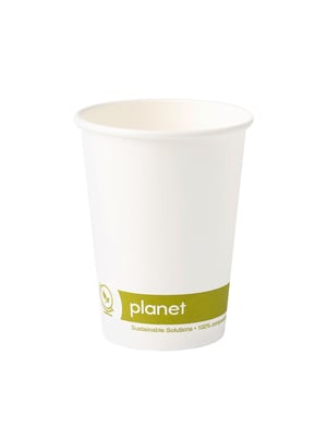 7oz/207ml Single Wall PLA Biodegradable Paper Cups  - Box of 1000