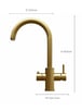 Culligan Milano Swan 3-in-1 Instant Boiling Water Tap – Brushed Gold 2