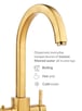 Culligan Milano Swan 3-in-1 Instant Boiling Water Tap – Brushed Gold 3