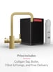 Culligan Rosemount Square 3-in-1 Instant Boiling Water Tap – Unfinished Brass 7