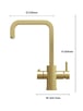 Culligan Rosemount Square 3-in-1 Instant Boiling Water Tap – Unfinished Brass 2