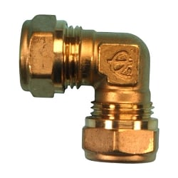 Compression Elbow 15mm 90 deg. (Brass)