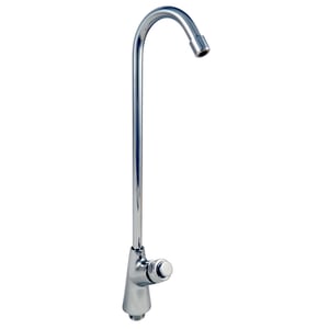 Push Button Tall Spout Chrome Fountain Faucet