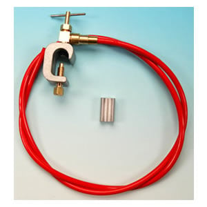 Saddle Valve (WNR), 1/4" tube (red) attached